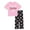 Light pink / dark grey, variant on Barbie T-Shirt and Leggings Outfit Set Toddler to Big Kid