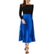 thumbnail image 2 of Falda Midi Plisada de Fiesta para Mujeres INSPIRE CHIC con Cintura Elástica Metálica 2XL Azul Real, 2 of 7