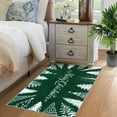 thumbnail image 3 of COZONY Christmas Runner Rug 2x6 Ft, Washable Non-Slip Heavy Velvet Area Rug, Green Holiday Print Carpet for Hallway, Faux Wool, 3 of 14
