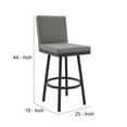 thumbnail image 5 of Home Square Swivel Barstool with Metal Frame in Gray and Black - Set of 3, 5 of 5