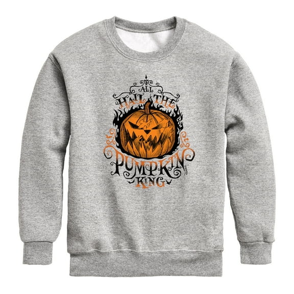 The Nightmare Before Christmas - All Hail Pumpkin King - Youth Crewneck Fleece Sweatshirt