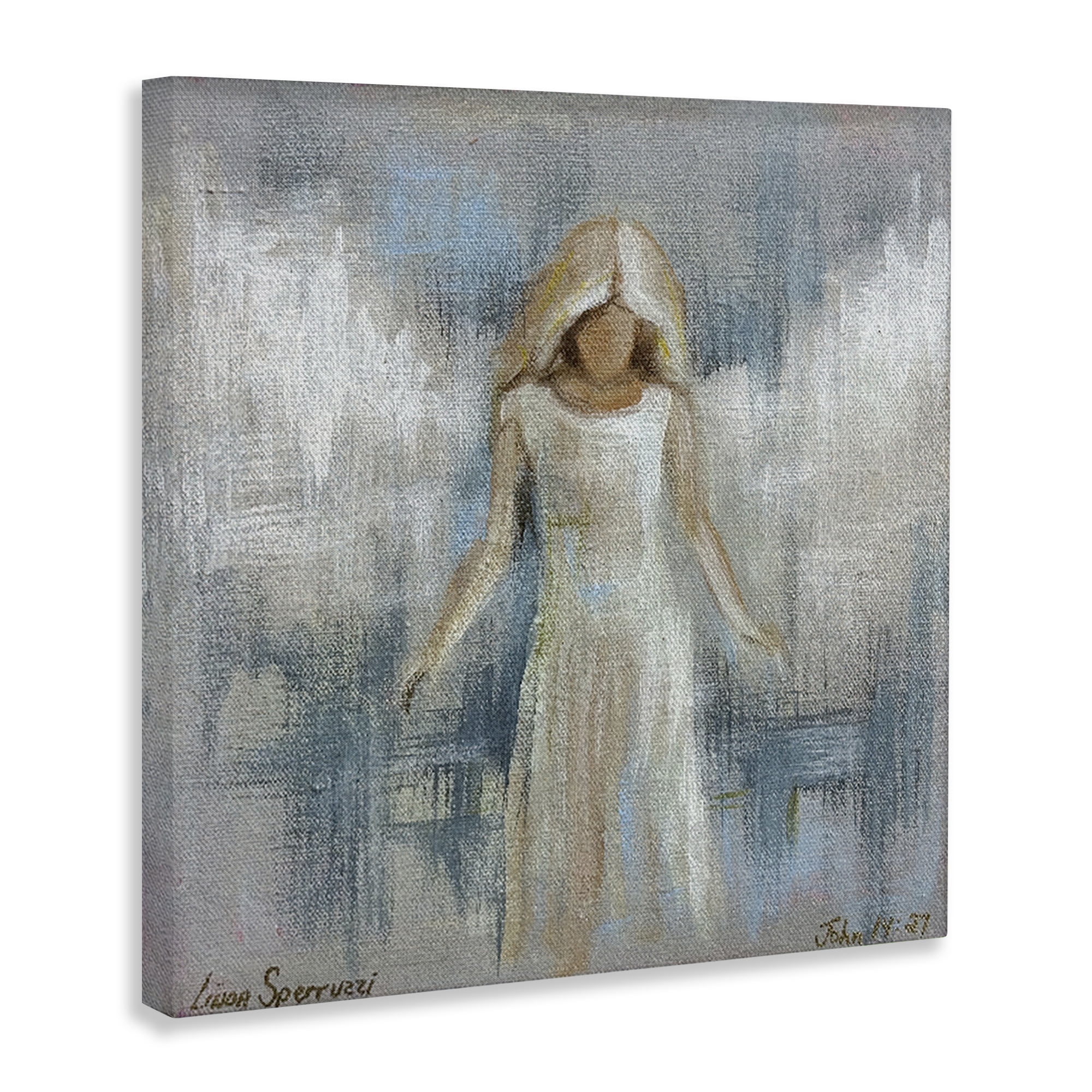 Stupell Industries Ethereal Peace Angel Canvas Wall Art, design by Linda Sperruzzi