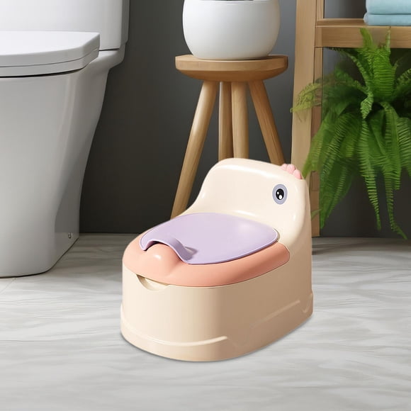 Orinal para bebé, orinal para bebé con cepillo limpio, orinal doméstico interior, orinal con fondo antideslizante encantador para niños, niños y niñas rosa
