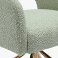thumbnail image 4 of WestinTrends Mid-Century Modern Wide Boucle Swivel Accent Arm Chair (Set of 2), Desert Sage, 4 of 11