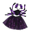 thumbnail image 4 of Conjunto de disfraz de araña para Halloween para niñas, cómodo con falda de tutú, 4 of 10