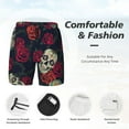 thumbnail image 5 of Haiem Roses Skulls Men'S Quick-Dry Swim Trunks: Comfortable Beach Shorts With Mesh Lining And Pockets - Ideal For Swimming And Sunbathing Small, 5 of 9