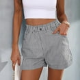 thumbnail image 7 of Women's High Waisted Baggy Shorts Linen Casual Comfy Summer Cotton Outfits Fashion Clothing Summer Flowy Shorts with Pockets S-2XL, 7 of 7