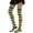 Green, variant on Women's Colorful Striped Socks over the Knee Clown Striped Accessories Thigh High Stockings Red