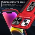 thumbnail image 2 of SaniMore for iPhone 12 Stand Case, Slide Camera Cover 360 Degree Rotating Kickstand Magnetic Car Mount Hybird Tri-layer Rugged Shell Military-grade Shockproof Anti-drop Cover, Red, 2 of 10