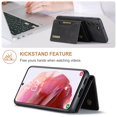 thumbnail image 6 of SaniMore Case for Samsung Galaxy S24 6.1" 2024, Retro PU Leather Case Soft TPU Inner Detachable Magnetic Folding Card Pocket Flip Kickstand Anti-drop Shockproof Protectiive Case For Galaxy S24, Black, 6 of 11
