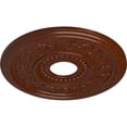 thumbnail image 3 of Ekena Millwork 16 1/8"OD x 3 1/2"ID x 7/8"P Genevieve Ceiling Medallion (Fits Canopies up to 3 1/2"), Hand-Painted Burnished Mahogany Crackle, 3 of 6