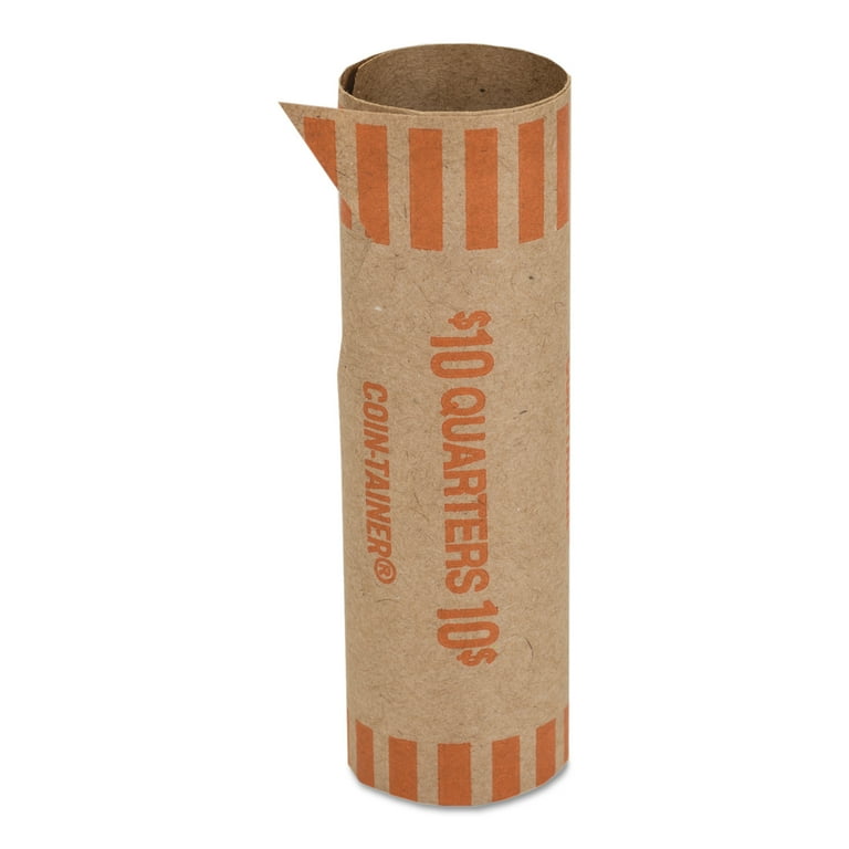 Preformed Tubular Coin Wrappers, Quarters, $10, 1000 Wrappers/Box Preformed Tubular Coin Wrappers, Quarters, $10, 1000 Wrappers/Box