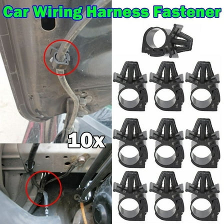 10 Pcs Car Wiring Harness Fastener Lock Wire Cable Hose Clips Tie Wrap Holder