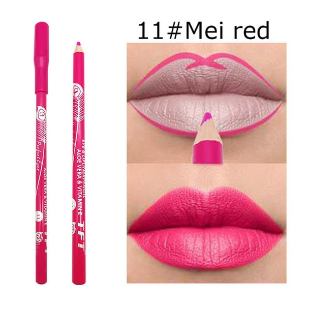 XWSHYW Delineadores de Labios Delineador de Ojos de Color Lápiz de Sombra de Ojos Nacarado Delineador de Ojos de Color Lápiz de Sombra de Ojos Nacarado
