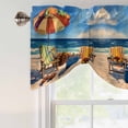 thumbnail image 5 of Summer Vacation Tie Up Valances Curtain, Adjustable Kitchen Ocean Beach Valances for Windows Decor, Rod Pocket Short Curtains Set for Bedroom/Bathroom, 42"x18", 5 of 9