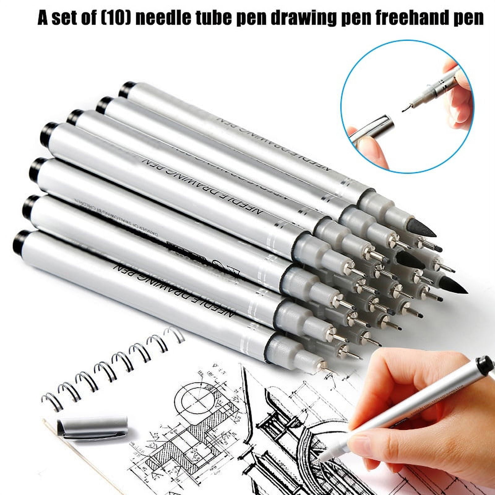 SEWACC 20 Pcs Waterproof Hook Line Drawing Pens Multi-function Art Pens  Liner Color Pens Lettering Pens Ink Pens Waterproof Eye Liner Pencil Draw