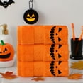 thumbnail image 6 of Halloween Embroidered Towel Set 3Pc Cotton Household Towels Festive Decor, 6 of 6