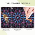 thumbnail image 5 of Mandala Purple and Blue Waterproof Picnic Patio Party Round Table Cloth Cover Decorations Fabric 60 Inch Circular Tablecloth for 20-47 Inch Home Dining Room Kitchen Decor, 5 of 6