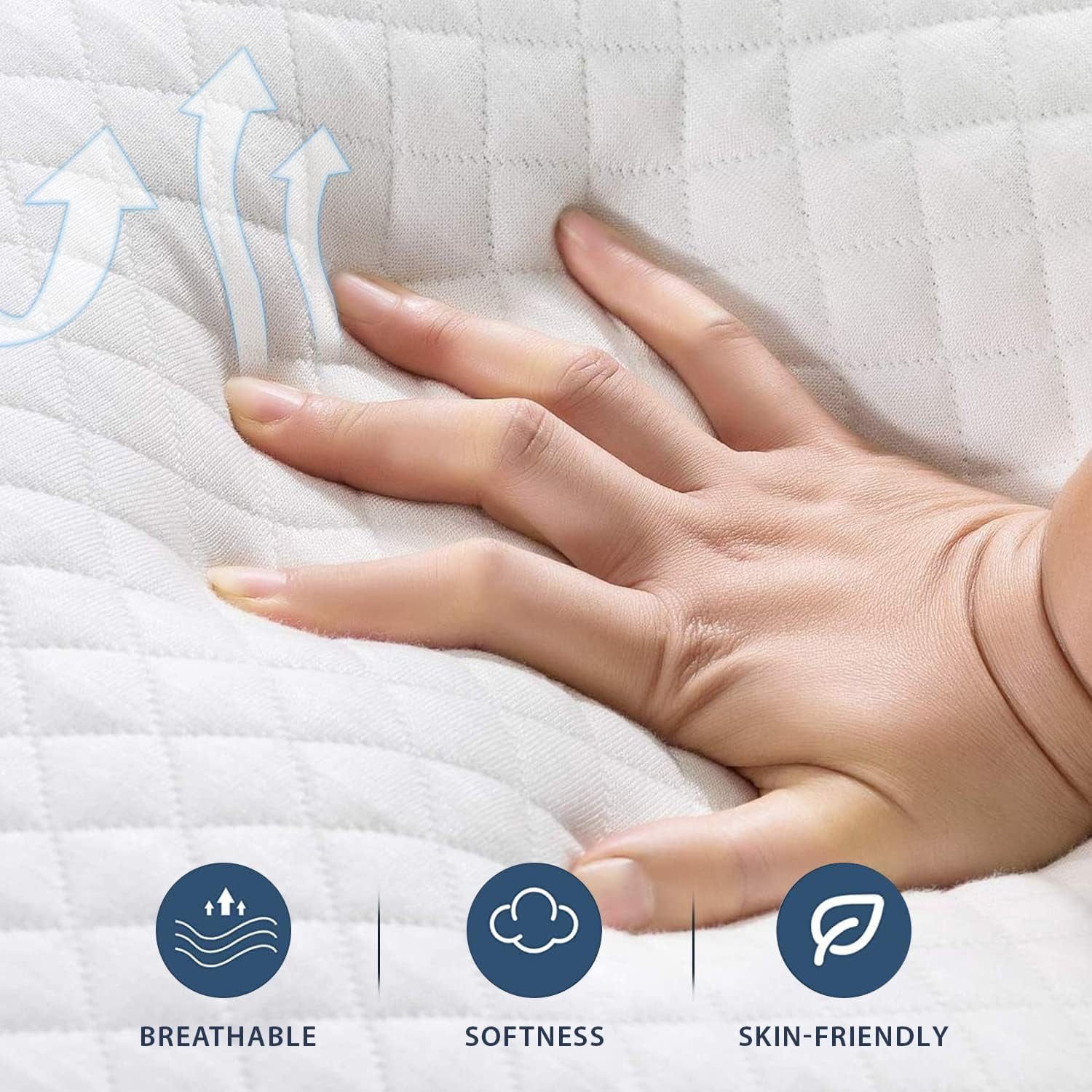 Dkelincs 5 inch Gel Memory Foam King Size Mattress in a Box for Cool Sleep & Pressure Relief, White