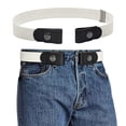 thumbnail image 2 of QURATI No Buckle Belts for Men Women, Invisible Elastic Buckless Belts | Adjustable Stretch Buckless Belts for Men, Comfortable Buckleless Belt Men for Jeans, Daily & Casual Wear, 2 of 5