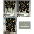 thumbnail image 3 of Yellow Dog Paw Print Window Curtain for Living Room Roman Curtains for Kitchen Cafe Tie Up Short Drapes, 3 of 5