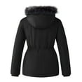 thumbnail image 6 of Wantdo Women's Recycled Winter Coat Long Quilted Winter Jacket Thickened Puffer Parka with Removable Hood Black L, 6 of 13
