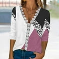 thumbnail image 2 of Dyegold Casual Long Sleeve Tops For Women Fashion Fall 2023 V Neck Lace Trim Sexy Blouses Floral Printed Shirts Loose Tshirt, 2 of 5