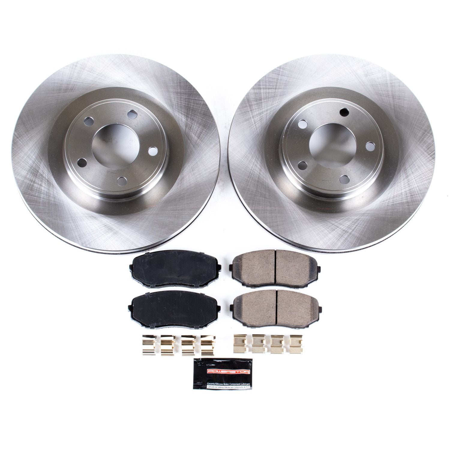 Power Stop Front Stock Replacement Brake Pad and Rotor Kit KOE3057