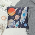 thumbnail image 2 of Milky Way Rocket Ship Nursery Throw Pillow Plush, 2 of 5