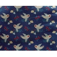 thumbnail image 4 of oneOone Georgette Viscose Navy Blue Fabric Leaves|Bird & Floral Artistic Sewing Craft Projects Fabric Prints By Yard 42 Inch Wide, 4 of 4