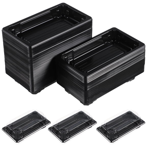 Supvox Disposable Sushi Containers Assorted Color Plastic for Snacks and Lunch 100Pcs