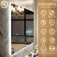 thumbnail image 2 of Navi LED Bathroom Mirror 60" x 36" with Backlit,Mirror with Lights Wall Mounted Anti Fog,Led Mirror for Bathroom,HD Tempered Glass,Shatter-Proof, 2 of 12