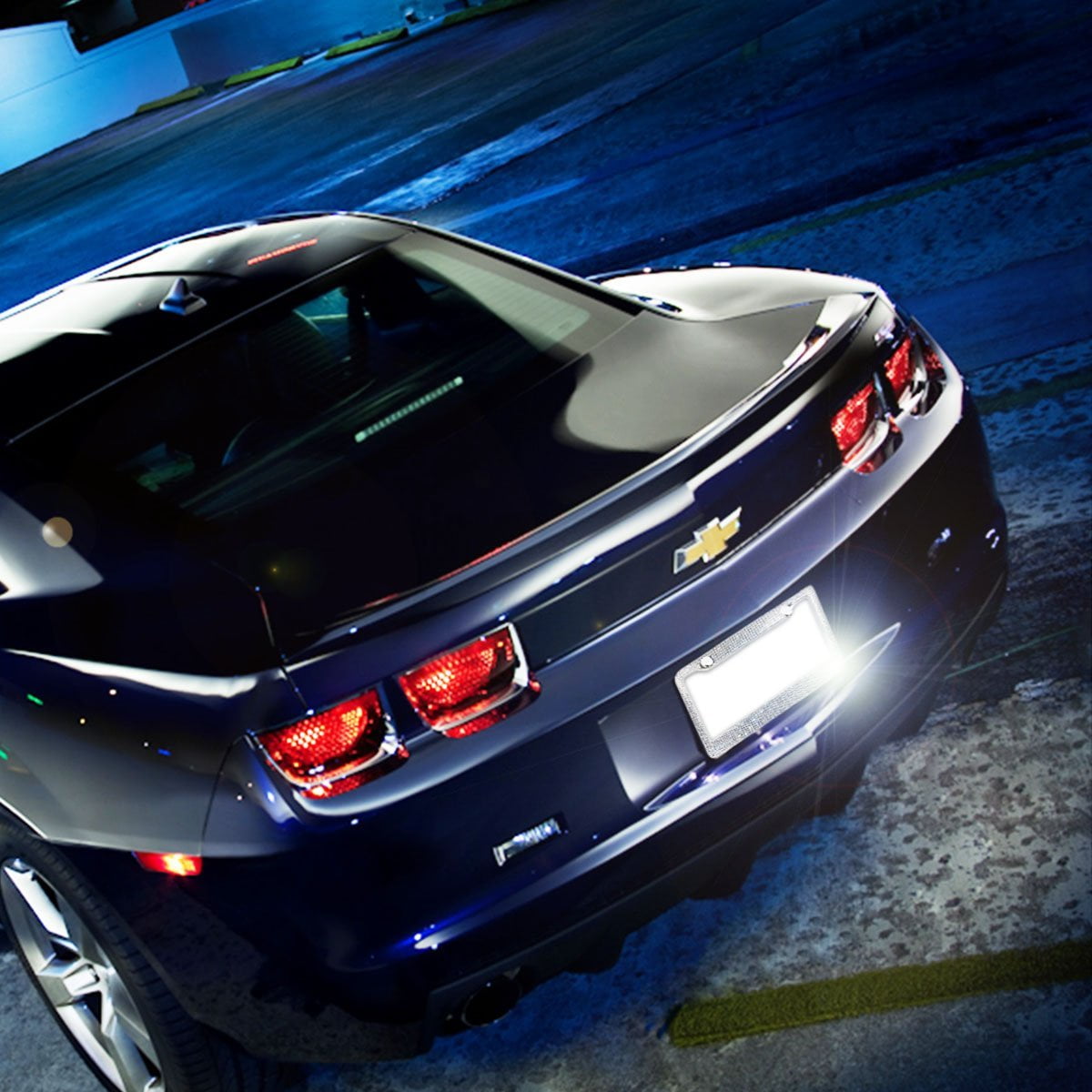 Zone Tech Shiny Bling License Plate Cover Frame 2Pack Crystal Bling