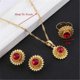 thumbnail image 2 of SeraphinaT Flower Jewelry Set Ethiopian Gold Jewelry Sets Earrings Pendant Ring, 2 of 4
