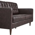 thumbnail image 6 of Sofa Couch, Brown, Leather, Mid Century Living Lounge Cafe Lobby Hospitality Restaurant, Modern Contemporary HB34402, 6 of 9