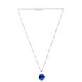 thumbnail image 5 of Juego de aretes y cadena con dije corte Xilion, plata mexicana ley .925, Azul bermuda, 5 of 5