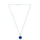 thumbnail image 5 of Juego de aretes y cadena con dije corte Xilion, plata mexicana ley .925, Azul bermuda, 5 of 5