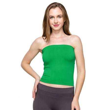 

Kurve by Idea Seamless Medium Length Bandeau Strapless Tube Top Bra Made in USA