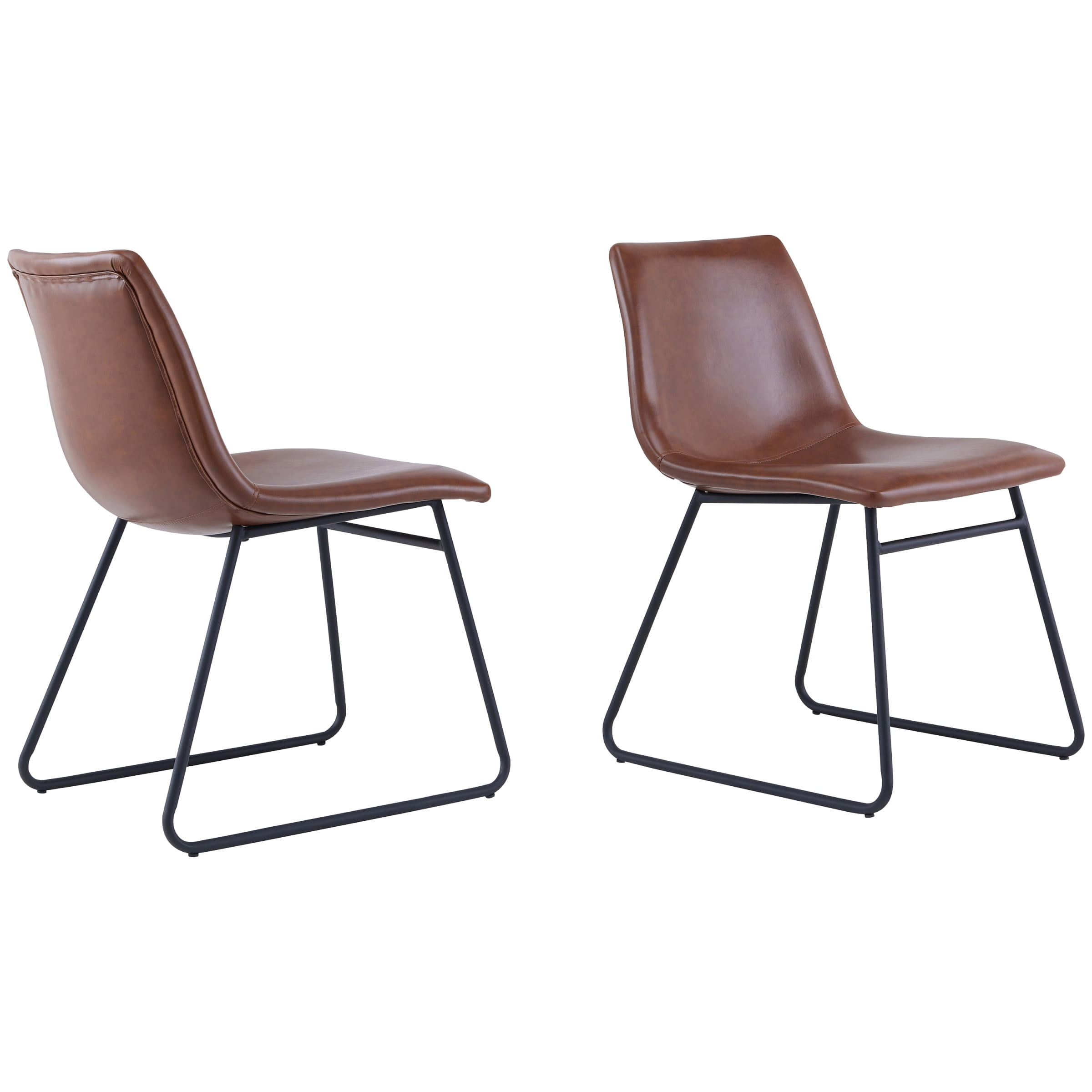 Better Homes Gardens Theodore Dining Chairs Set Of 2 Brown Walmart Com Walmart Com