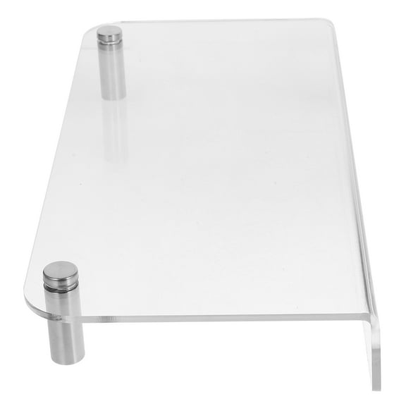 PTOOTP Chic Simple Design Acrylic Rubber Stainless Steel Monitor Riser for Home