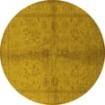 thumbnail image 1 of Ahgly Company Indoor Round Oriental Yellow Industrial Area Rugs, 7' Round, 1 of 4