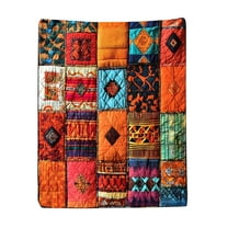 SPOORYYO Diamond Stitch Patterns Flannel Blanket