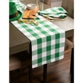 thumbnail image 4 of DII Shamrock Green Buffalo Check Table Runner, 108"x14", 100% Cotton, 4 of 5