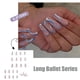 thumbnail image 1 of Uñas postizas, 24 unidades de uñas postizas, parches para decoración de uñas, productos de uñas para vestir, uñas postizas removibles tipo ataúd., 1 of 9