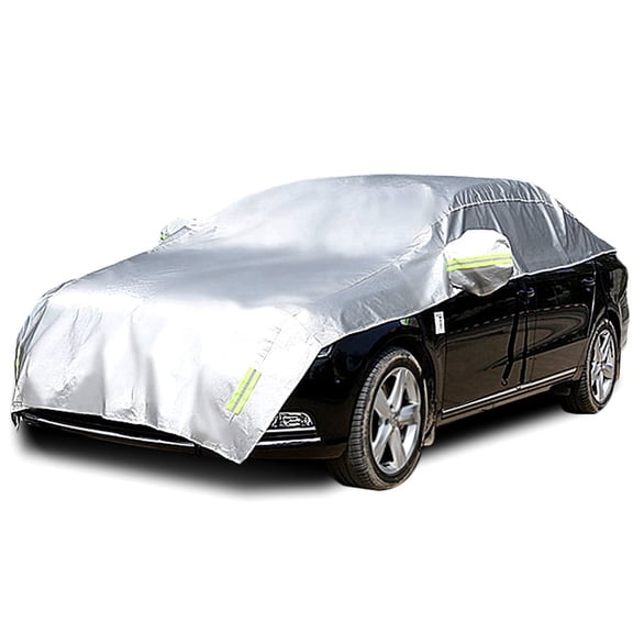 Konnfeir Half Car Cover Car Body Cover Sunshade Cover Snow Cover Windshield Cover Waterproof 210D Oxford fabric