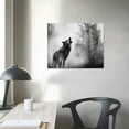 thumbnail image 3 of Nawypu   Wolf Canvas Wall Art Forest Animal Picture Paintings Black and White Wolves Prints Artwork for Living Room Bedroom Bathroom Decor Ready to Hang, 3 of 4
