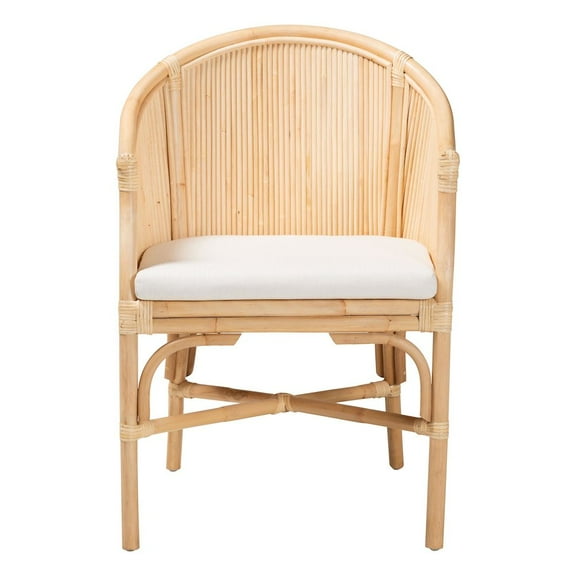 bali & pari Hollis Natural Rattan Barrel Chair
