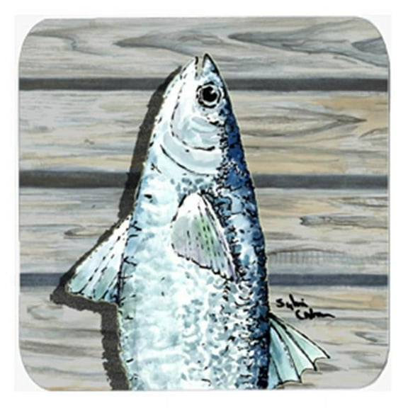 Fish Mullet Foam Coasters - Set 4, 3.5 x 3.5 In.