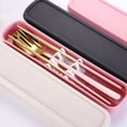 thumbnail image 5 of Nvzi 4pcs Cutlery Set Stainless Steel Flatware , Food-Grade Serving Cutlery Set Tableware Eating Utensils Set,Silvery Red, 5 of 5