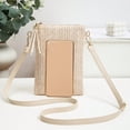 thumbnail image 6 of Small Crossbody Bags for Women, Summer Boho Crossbody Phone Purse, PU Leather Crochet Crossbody Beach Bag, 6 of 10